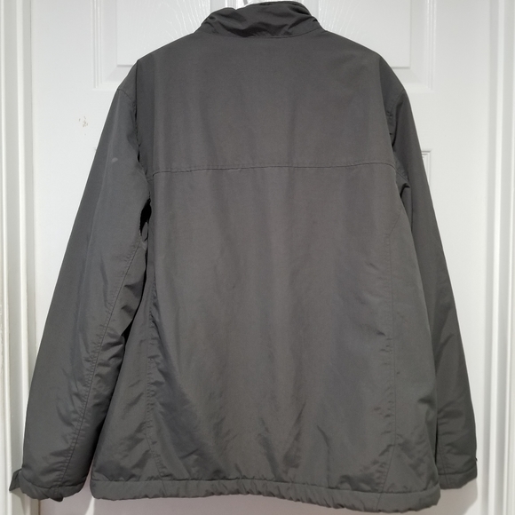 Men's The Outfitters by Lands' End Charcoal Gray Fleece Lined Jacket Coat Large - Picture 2 of 15